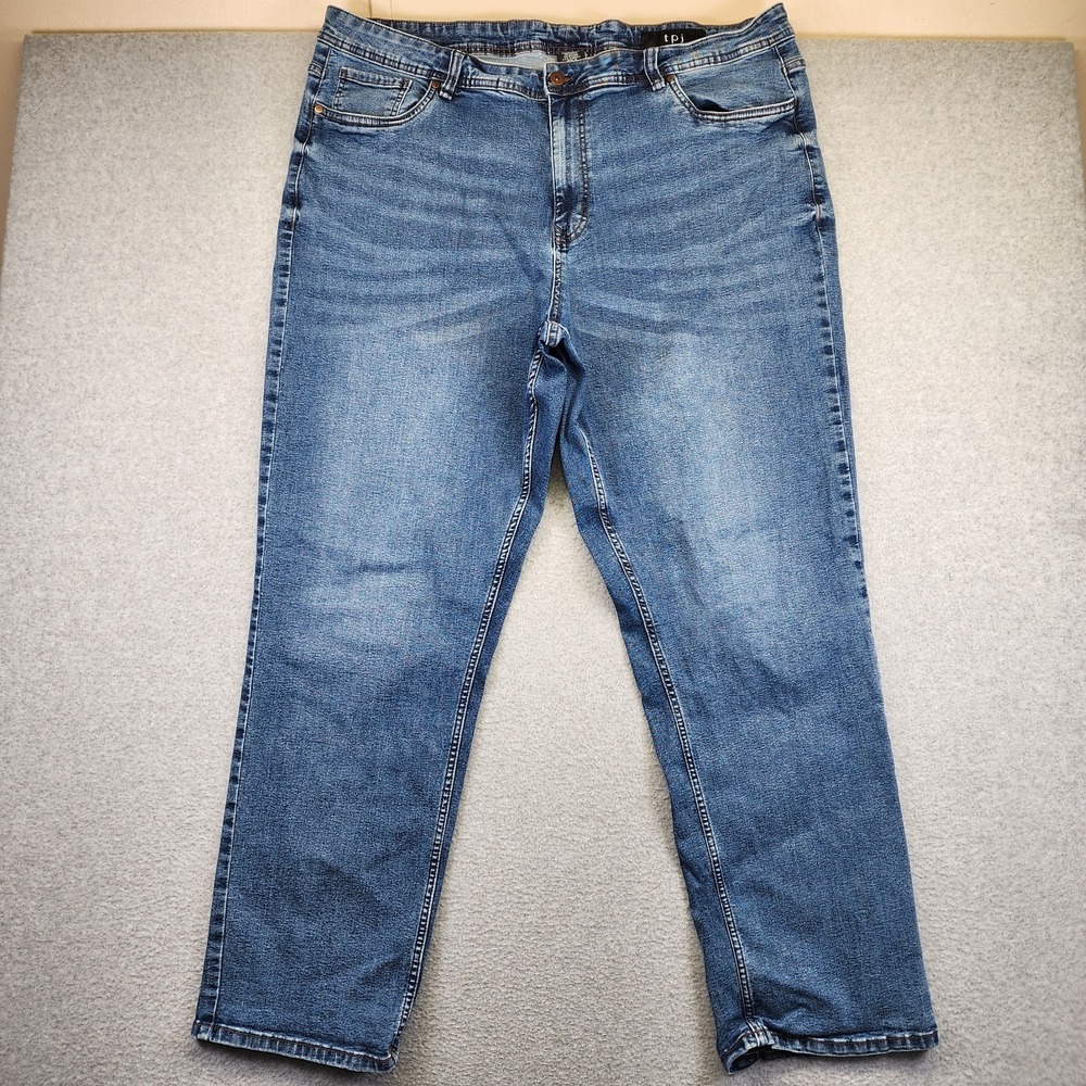 The Perfect Jean NYC TPJ Thick Thicc Jeans Stretch Denim 42x32 Mens‎ Blue Pants